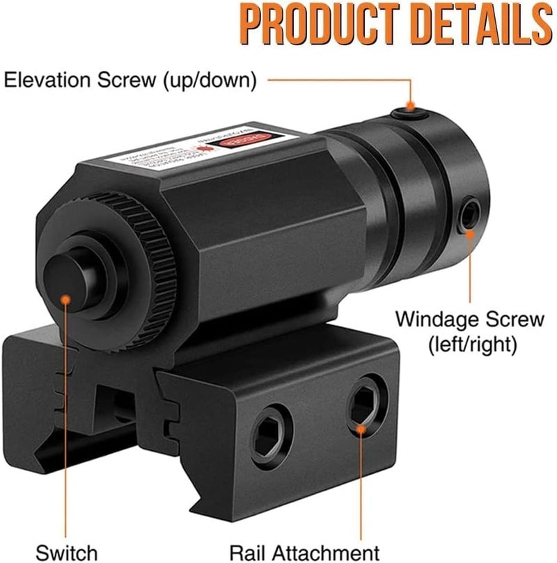 Gotical Pistol/Rifle RED Laser Sight with Integral Weaver Base and Picatinny Rail Mount & Pressure Switch (Green Laser) - Image 5